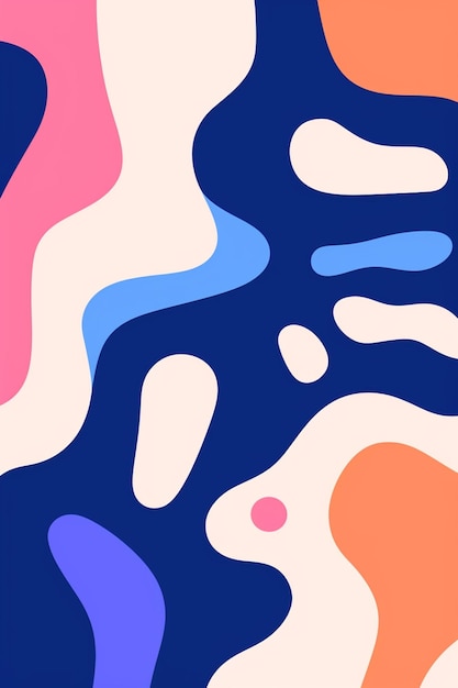 abstract background with colorful shapes and lines generative ai