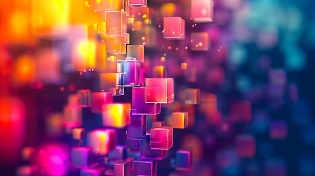 Abstract background with colorful squares