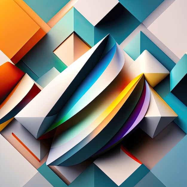 Abstract Background with colorful Triangles