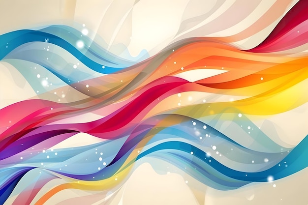 Abstract background with colorful waves vector illustration