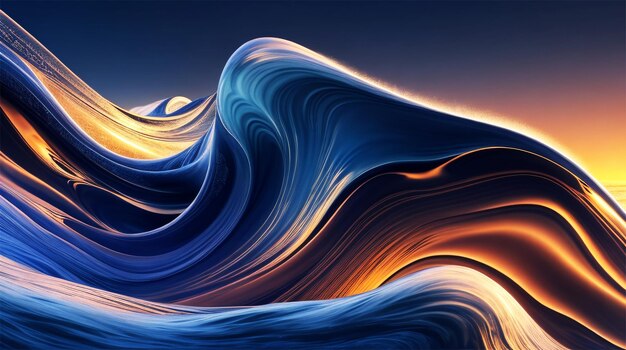 Abstract background with curved wave pattern