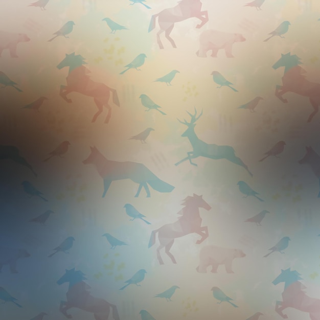 Abstract background with deers and bokeh