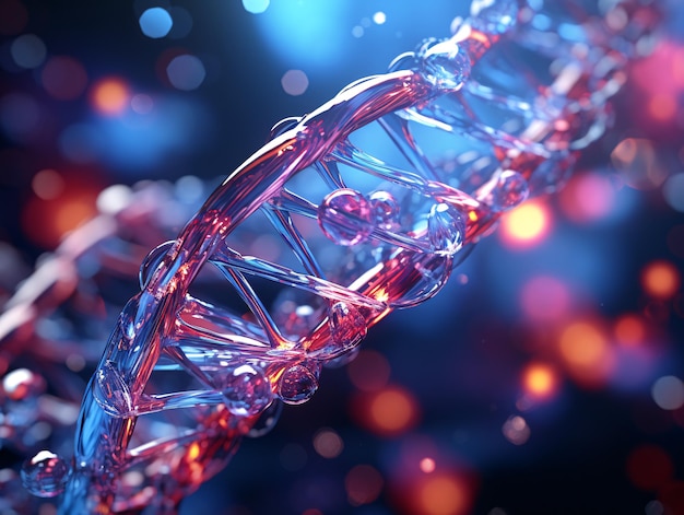 Abstract background with DNA molecules