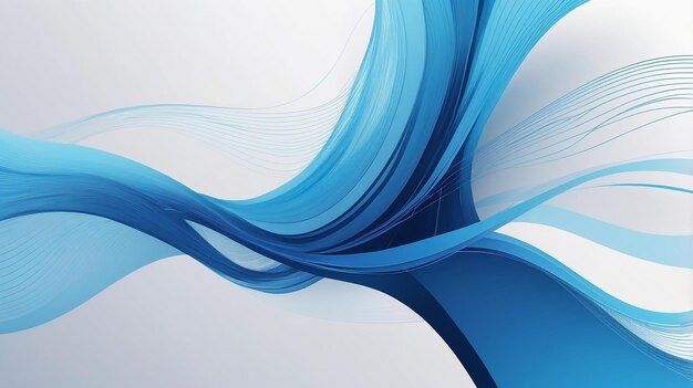 Abstract background with flowing blue lines