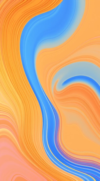 Abstract background with flowing blue and orange lines