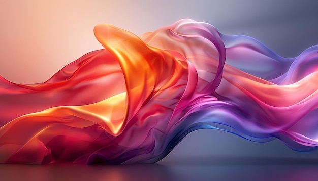 abstract background with flowing fabric in the wind generative ai