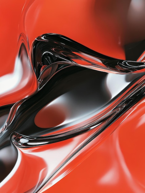 Photo abstract background with flowing red and black liquid the image suggests movement energy and