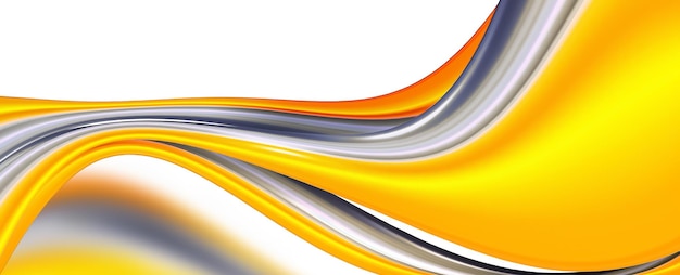 Abstract background with flowing yellow and gray waves