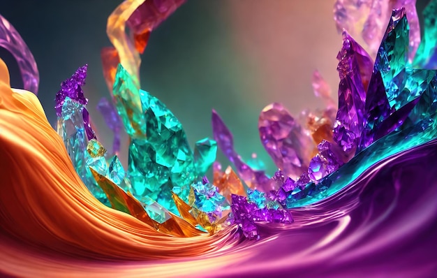 abstract background with gemstones