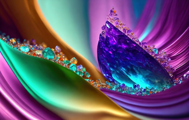 abstract background with gemstones