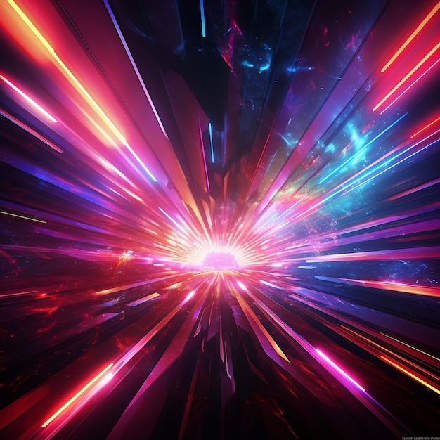 Abstract background with glowing lines