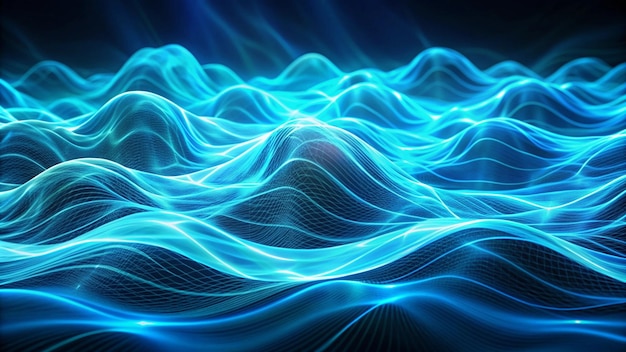 Photo abstract background with glowing wave