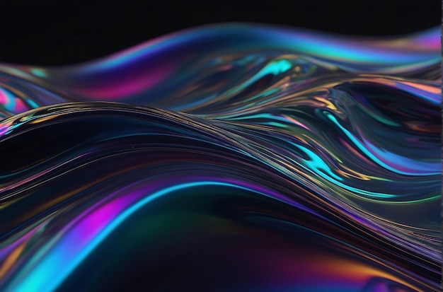 abstract background with glowing waves