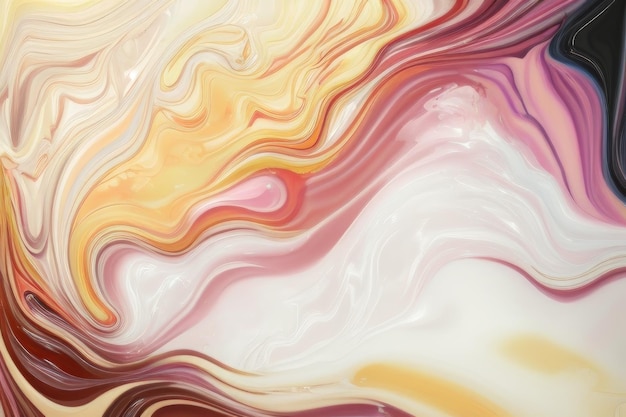 Abstract background with gold and pink waves