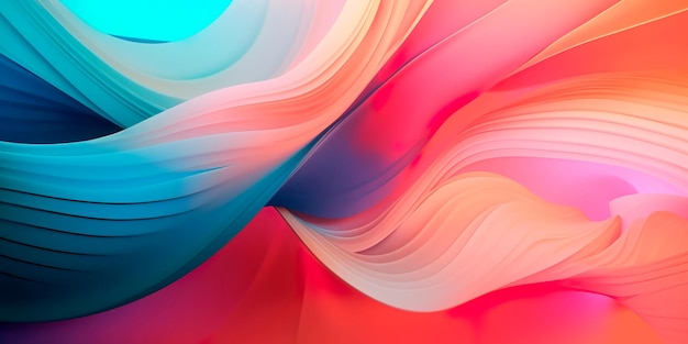 Abstract background with a gradient color scheme and flowing shapes Generative AI