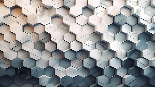 Abstract background with hexagons Generative AI