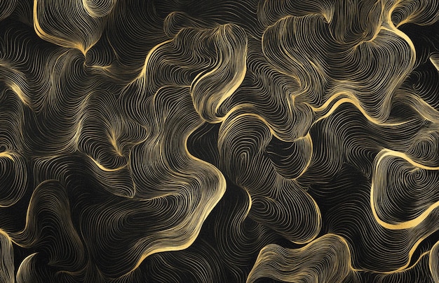 Photo abstract background with the image of a black and gold pattern