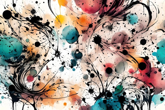 Abstract background with ink