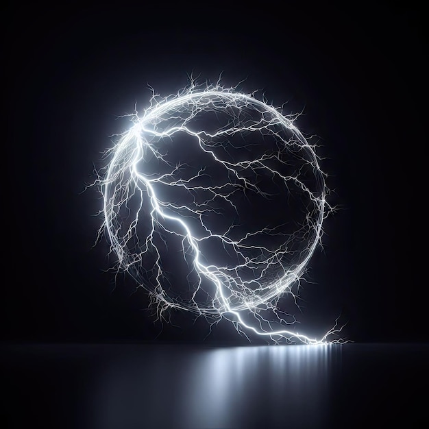 abstract background with lightning on black