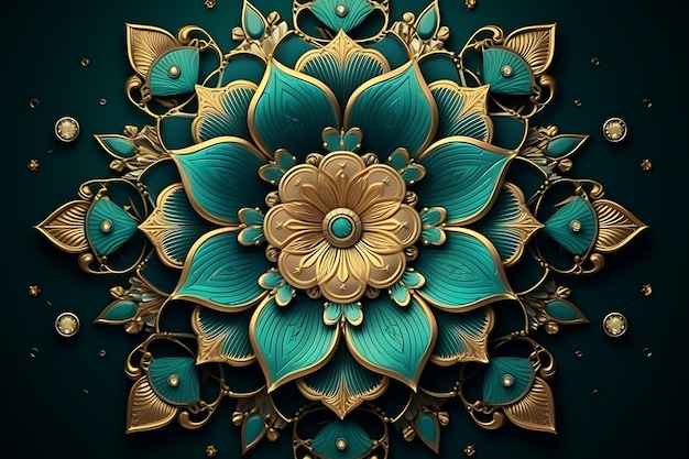 Abstract background with a luxury gold mandala design