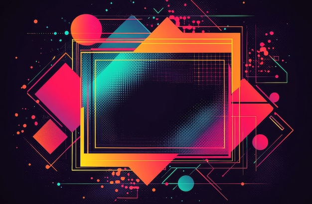 Abstract background with neon colors and geometric shapes perfect for a modern and vibrant design