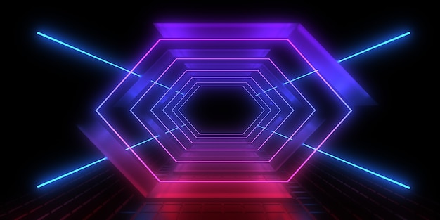 abstract background with neon lights