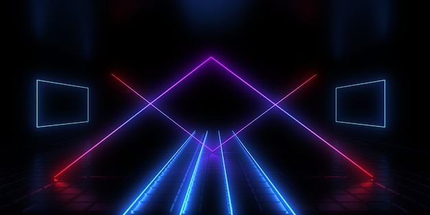 abstract background with neon lights