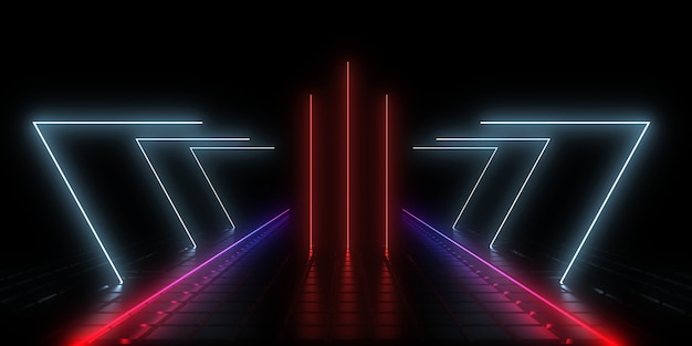 abstract background with neon lights