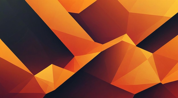 abstract background with orange and red geometric shapes and a black background