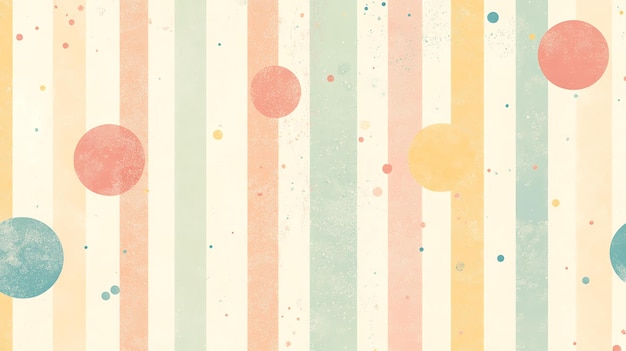 Photo abstract background with pastel stripes dots and circles