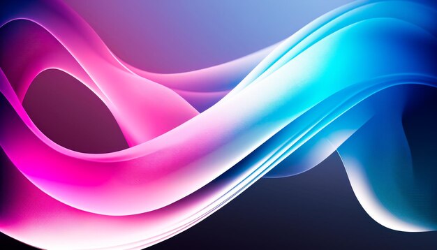 An abstract background with pink blue and purple waves Generative AI