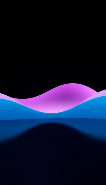 Photo abstract background with pink and blue shapes reflecting in a dark water