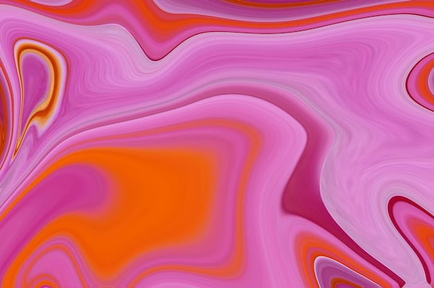 Abstract background with a pink and orange liquid texture.