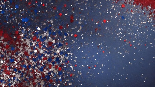 Abstract background with red blue and white stars