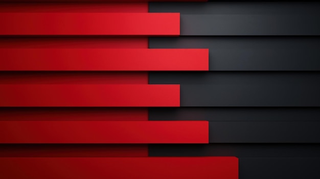 Photo abstract background with red lines and geometric shapes black gradient modern minimalist style