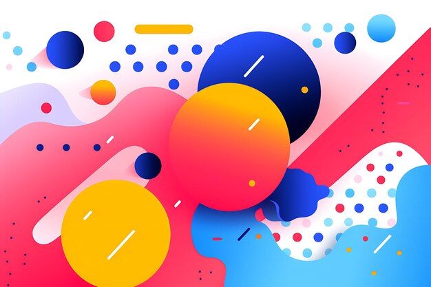 Photo abstract background with shapes and dots