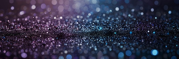 Photo abstract background with silver purple and blue glitter particles