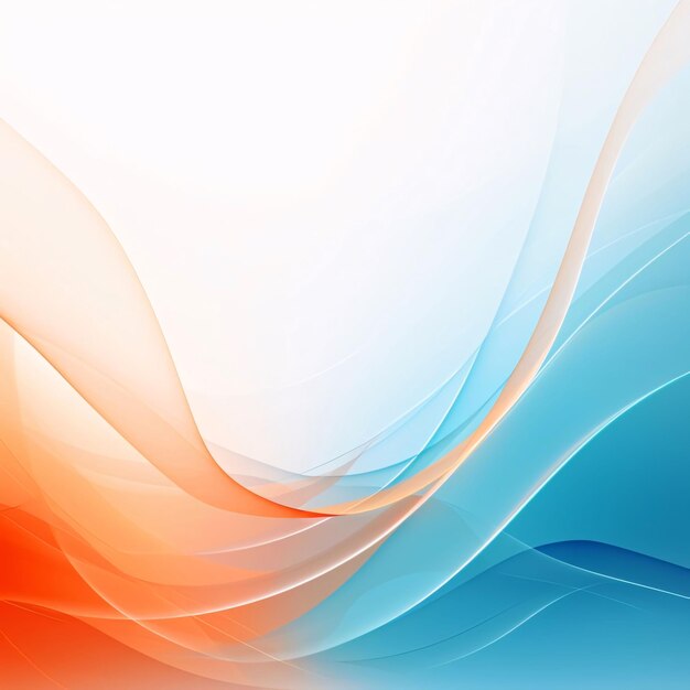 abstract background with smooth lines in blue and orange colors vector illustration