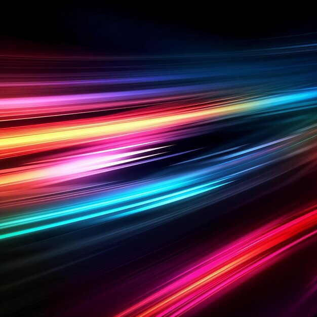 Abstract background with smooth lines in blue red and yellow colors