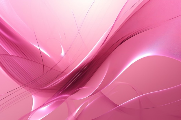 Abstract background with smooth lines in pink colors and space for text