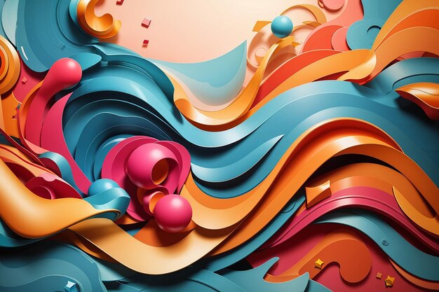 Abstract background with smooth shapes