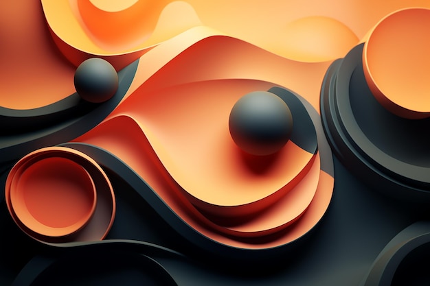 Abstract Background with Smooth Shapes