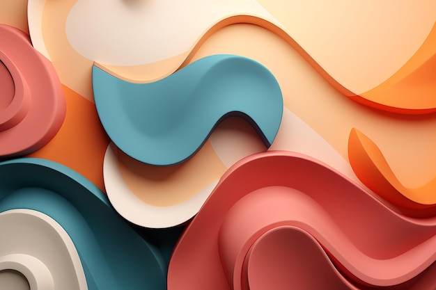 Abstract Background with Smooth Shapes