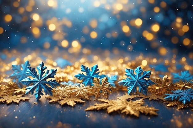 abstract background with snowflakes christmas background ai generative