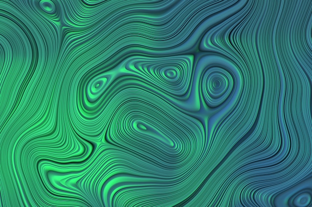 Abstract background with textured curvy lines in blue and green colors. 