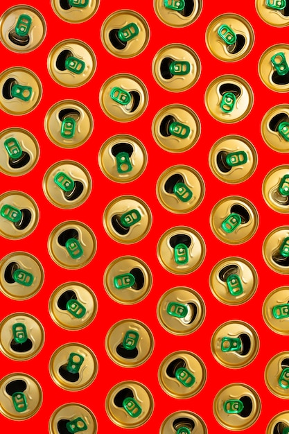 Abstract background with tin cans of summer drinks