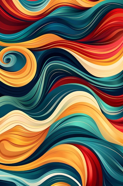 Abstract background with waves vector illustration