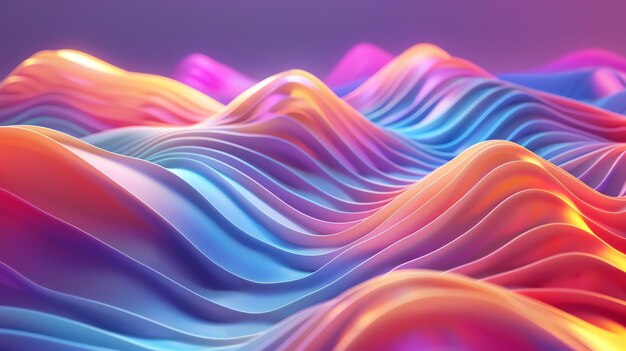 An abstract background with wavy lines of color