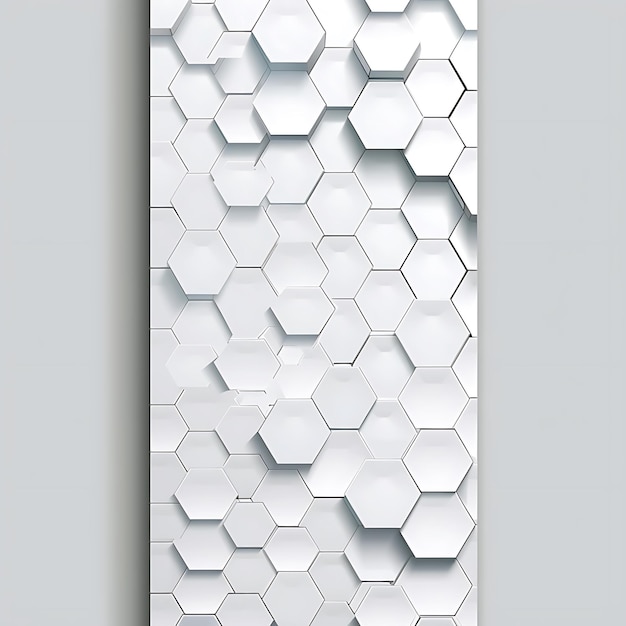 Abstract background with white hexagons