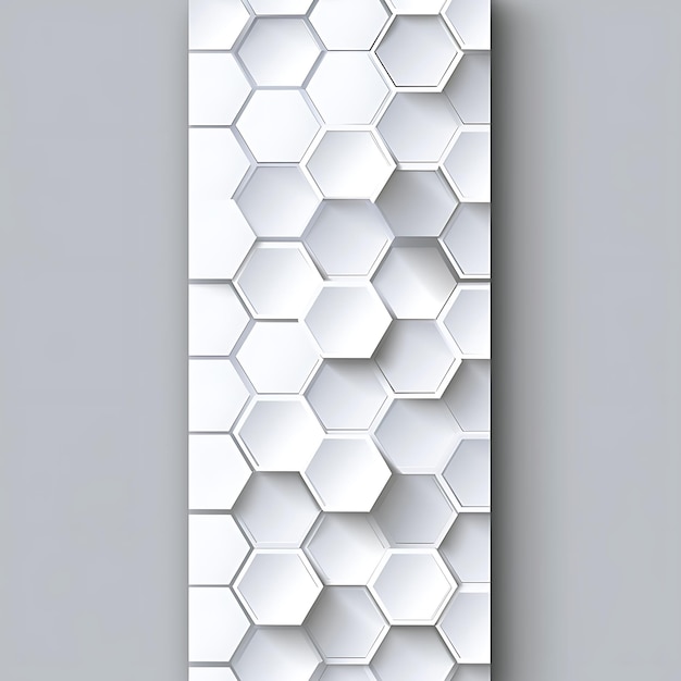 Abstract background with white hexagons